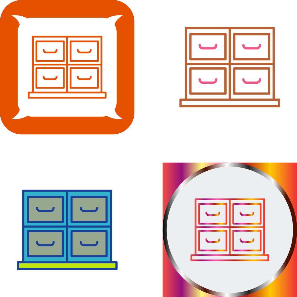 Cabinet Icon Design vector
