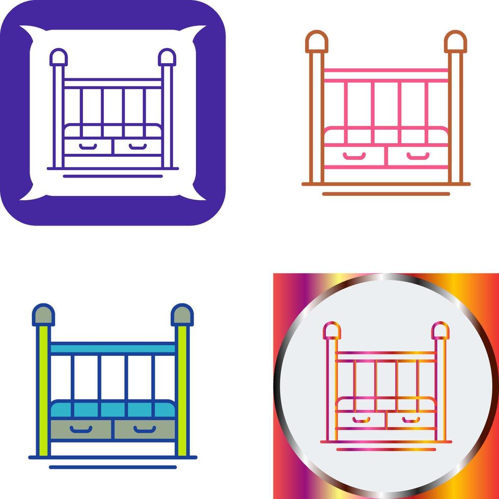Baby Crib Icon Design vector