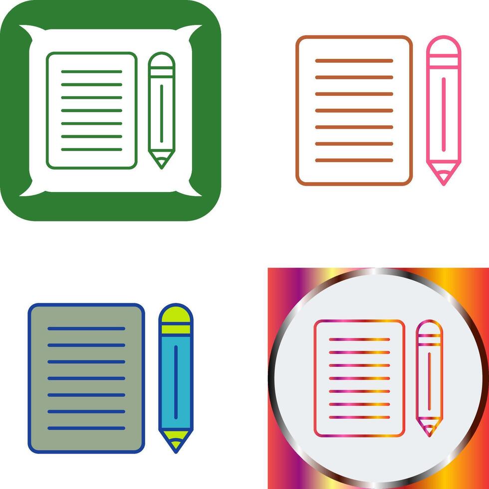 Note Icon Design vector
