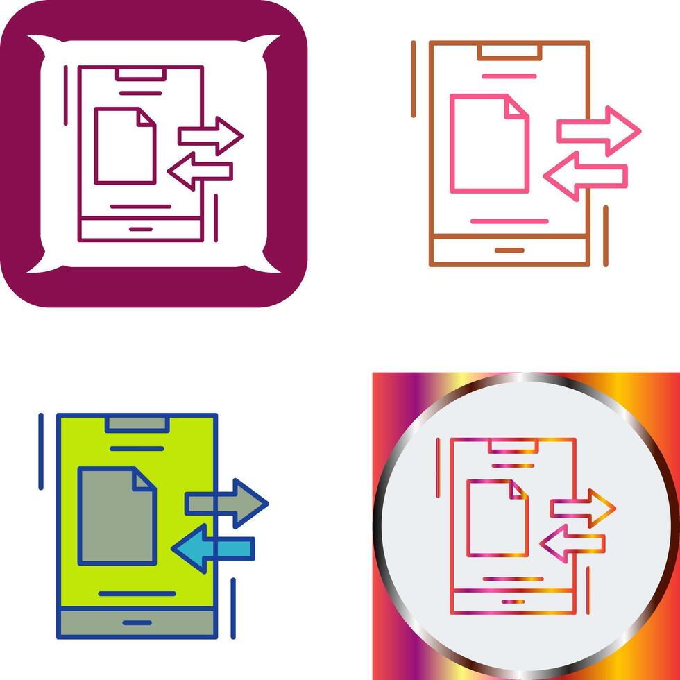 Data Transfer Icon Design vector