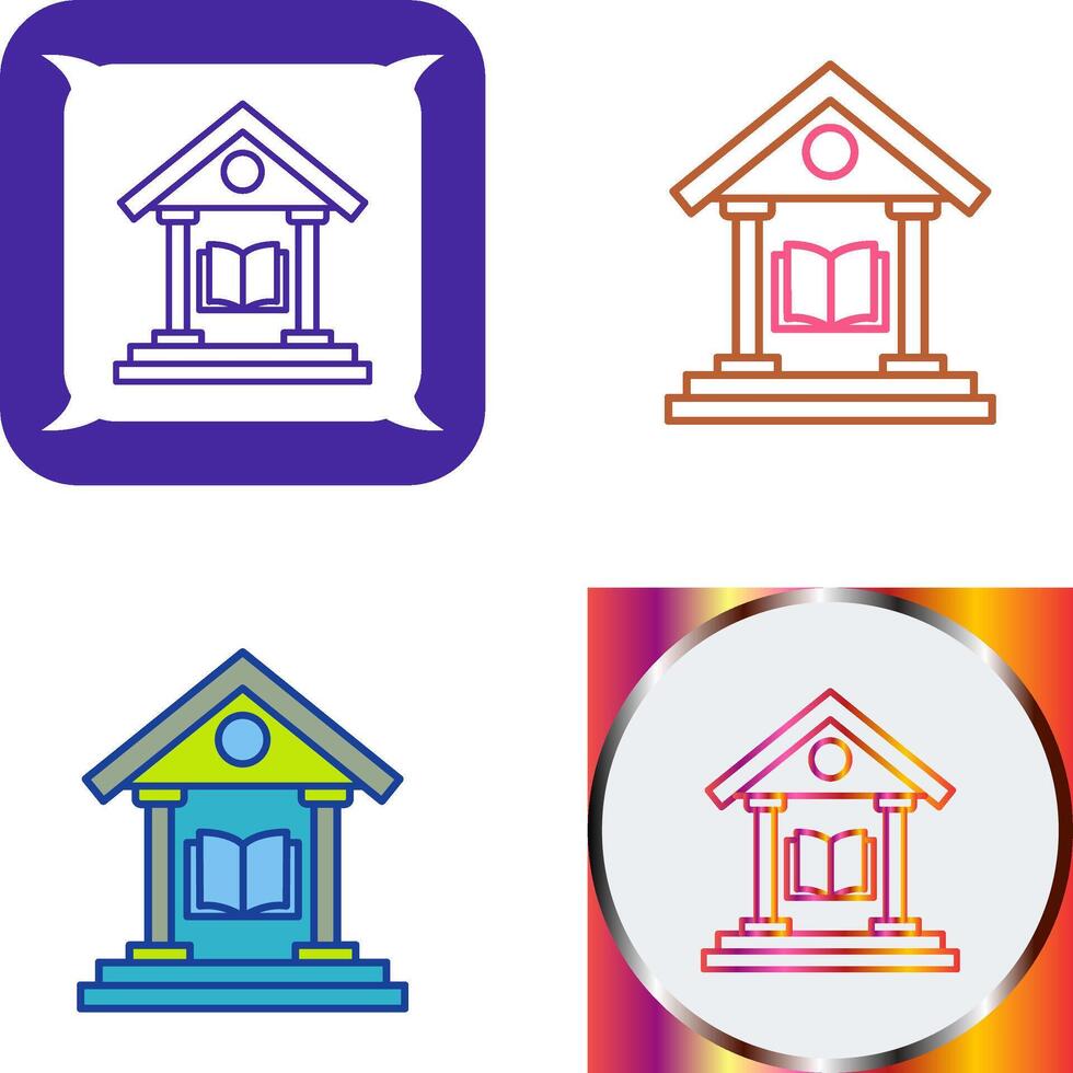 Library Icon Design vector