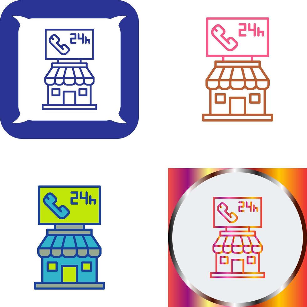 24 hours Icon Design vector