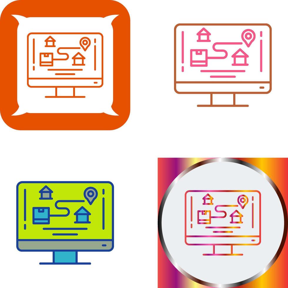 Tracking Icon Design vector