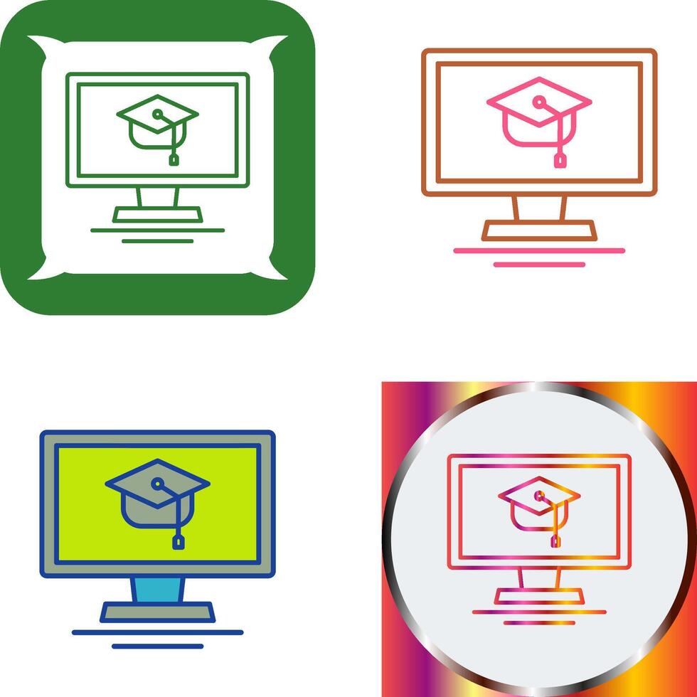 Online Course Icon Design vector