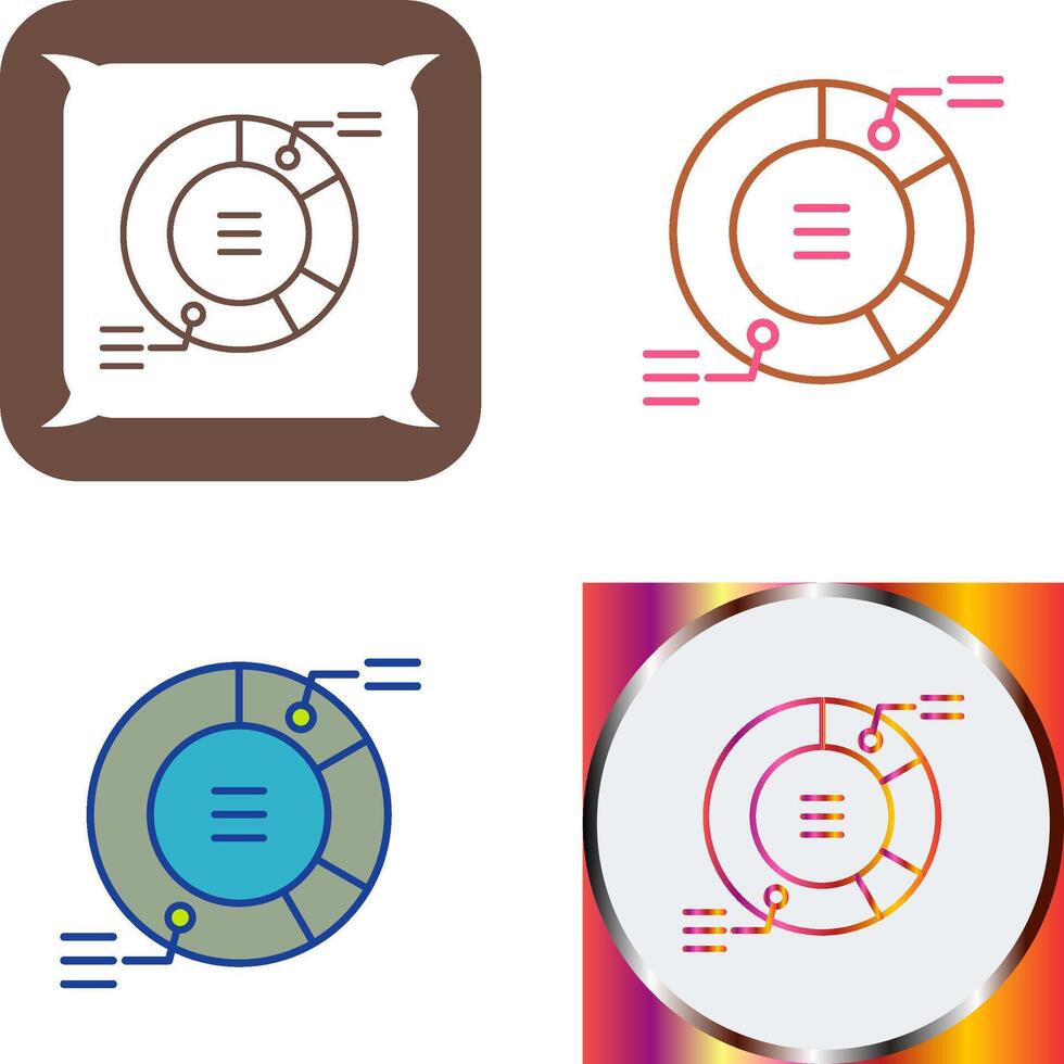 Pie Chart Icon Design vector