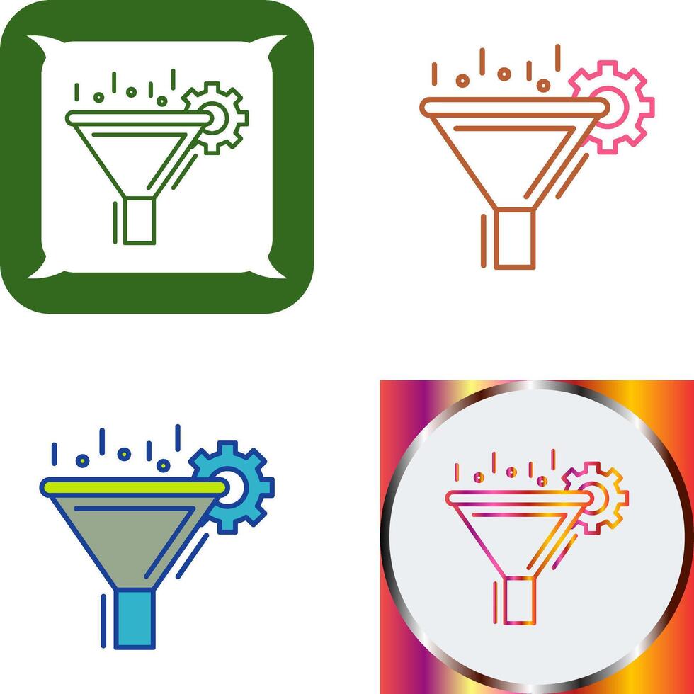 Filtering Icon Design vector