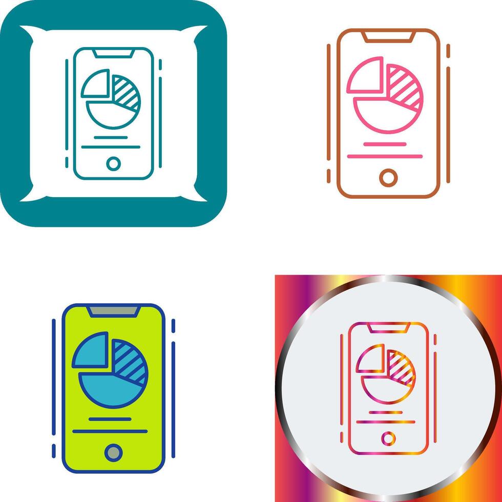 Pie Chart Icon Design vector