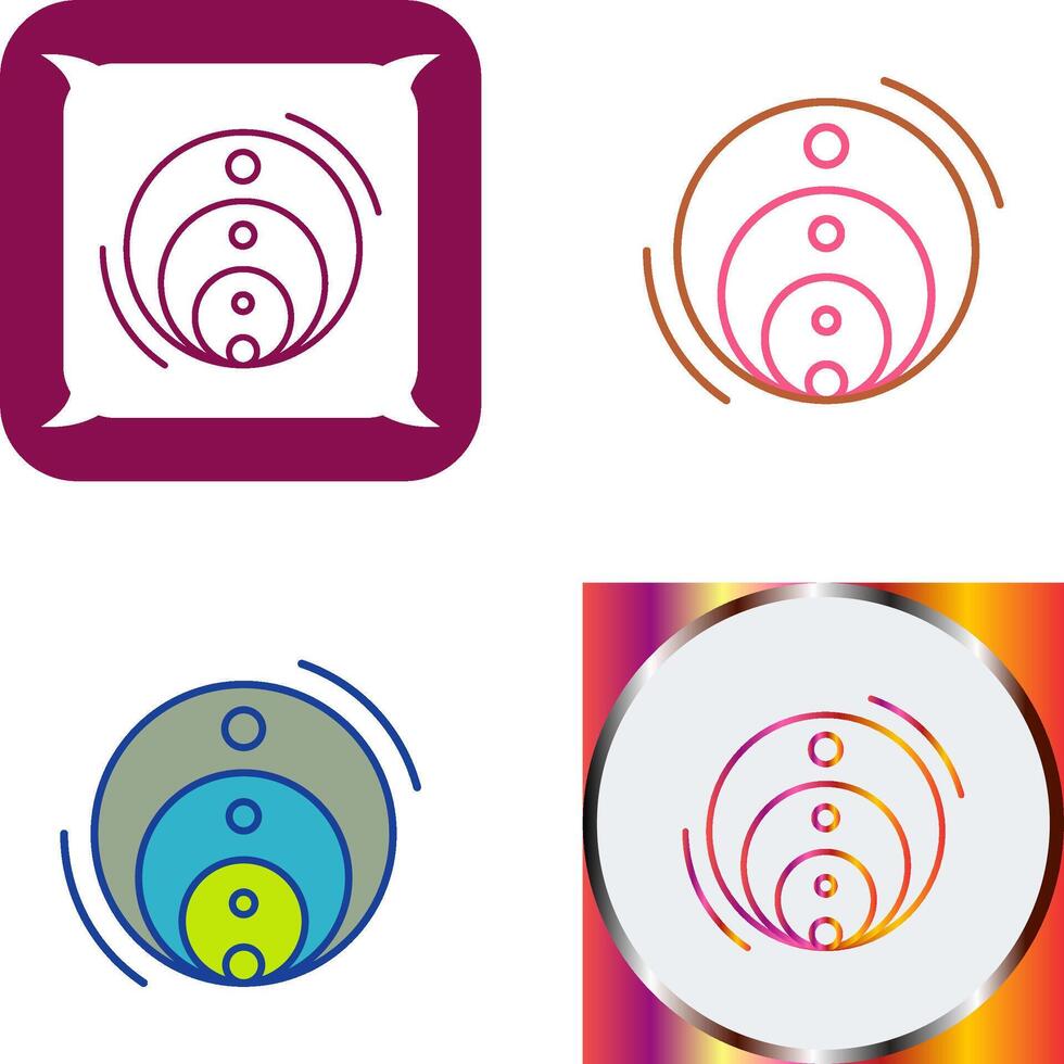 Venn Diagram Icon Design vector