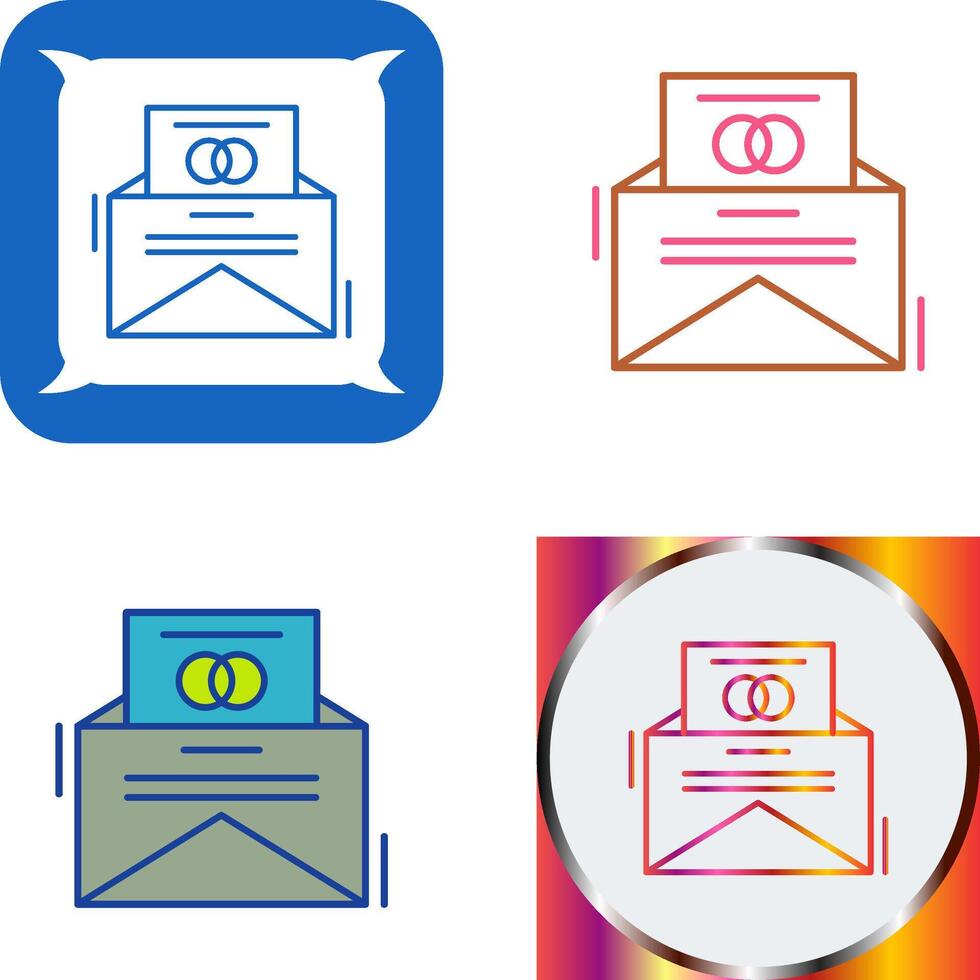 Invitation Card Icon Design vector