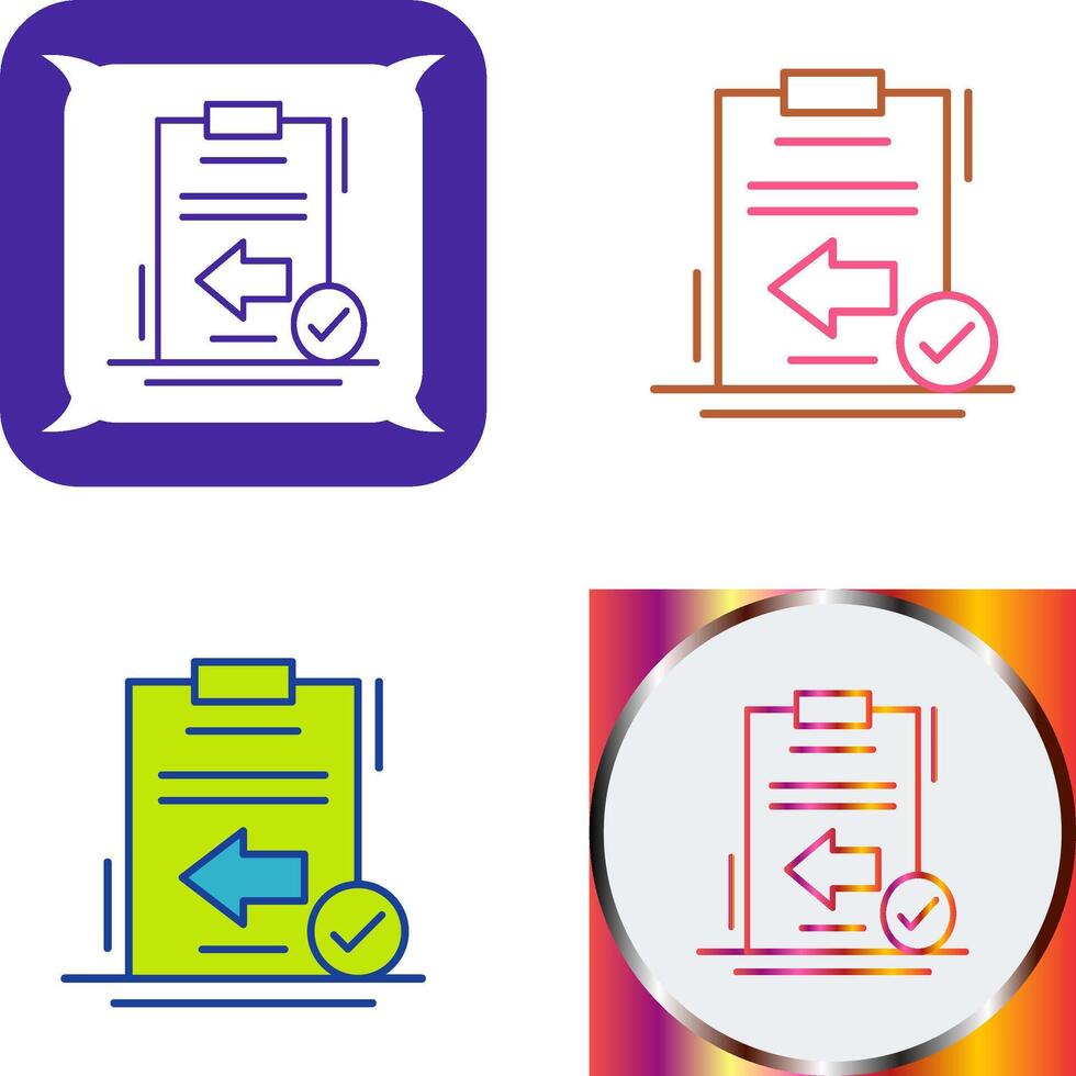Return Icon Design vector