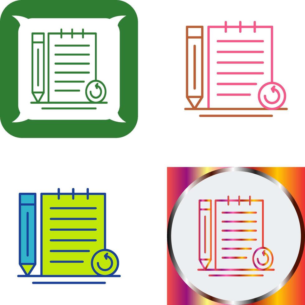 Rechecked Notes Icon Design vector