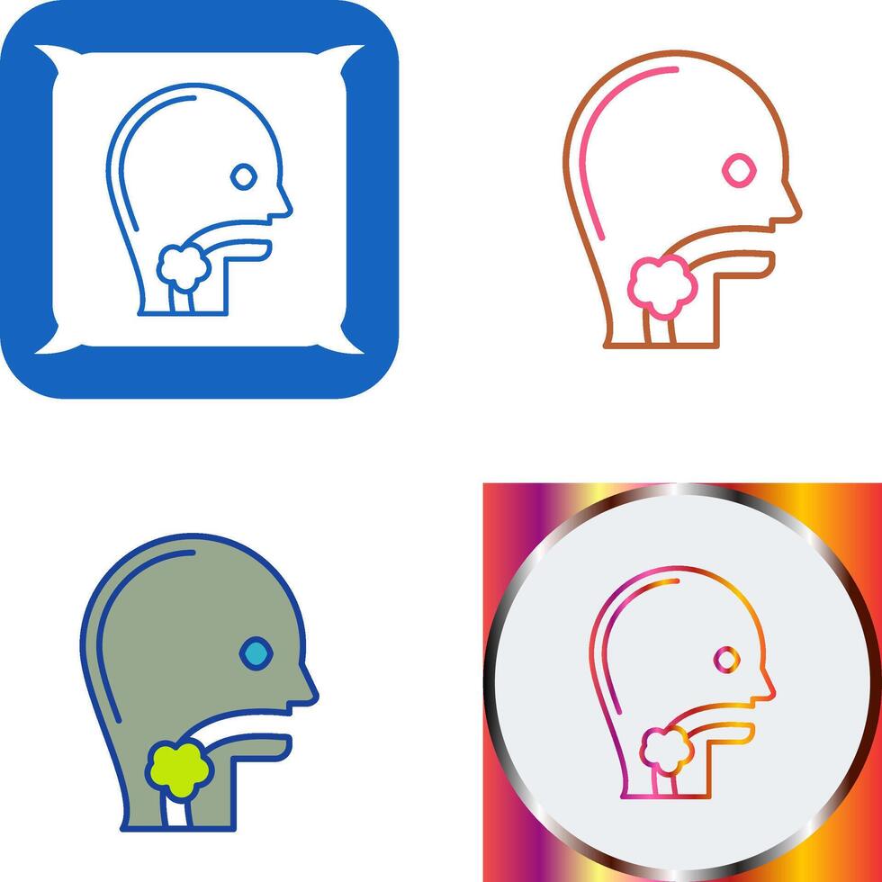 Throat Cancer Icon Design vector