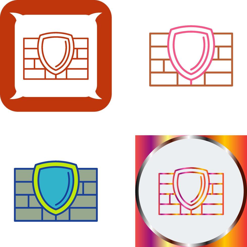 Firewall Icon Design vector