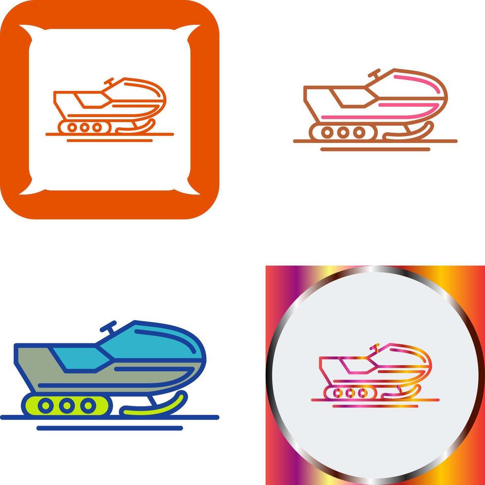 Snowmobile Icon Design vector