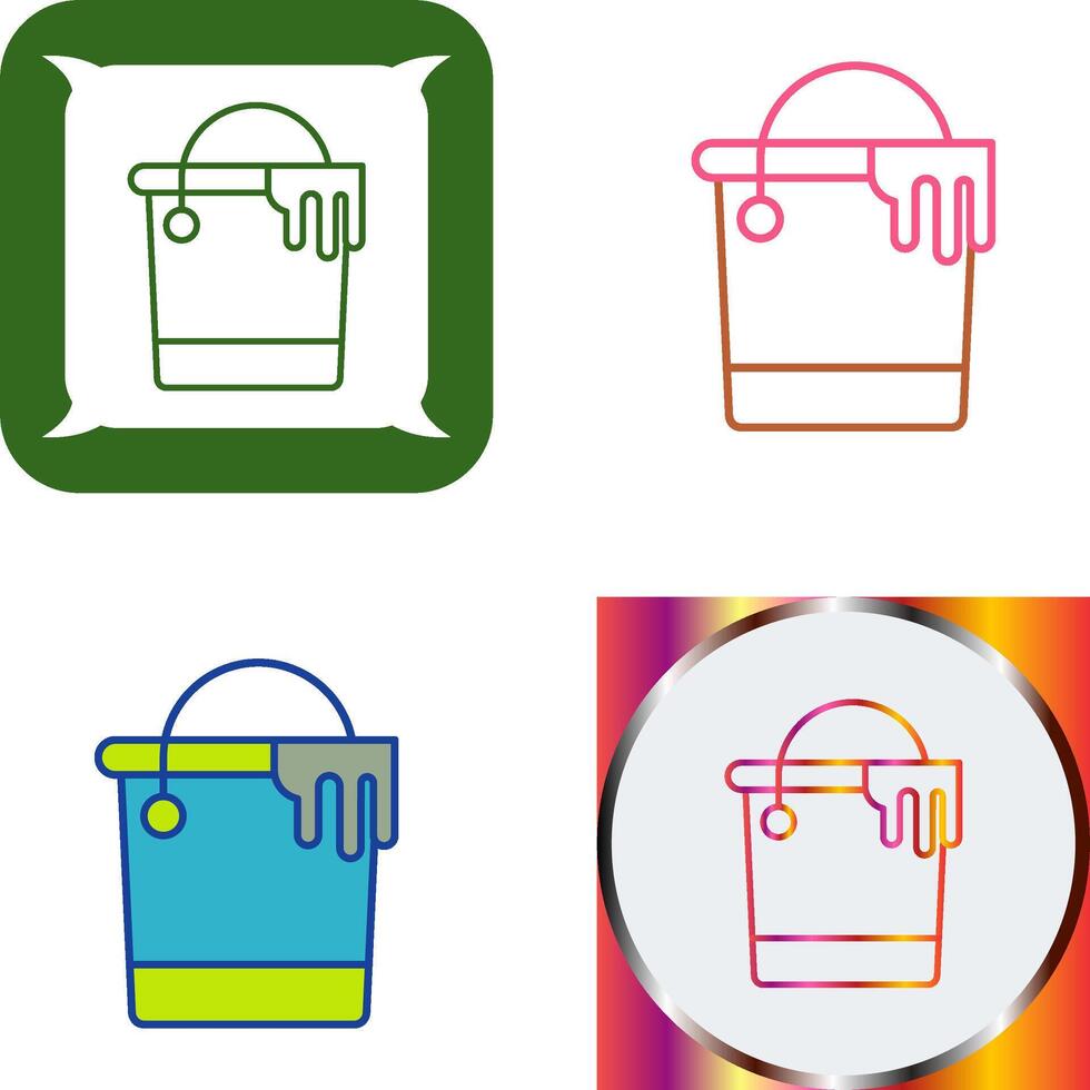 Paint Bucket Icon Design vector