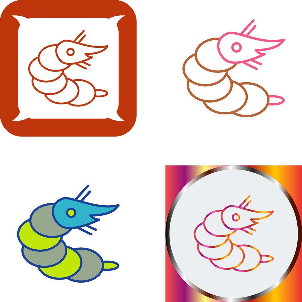 Shrimp Icon Design vector
