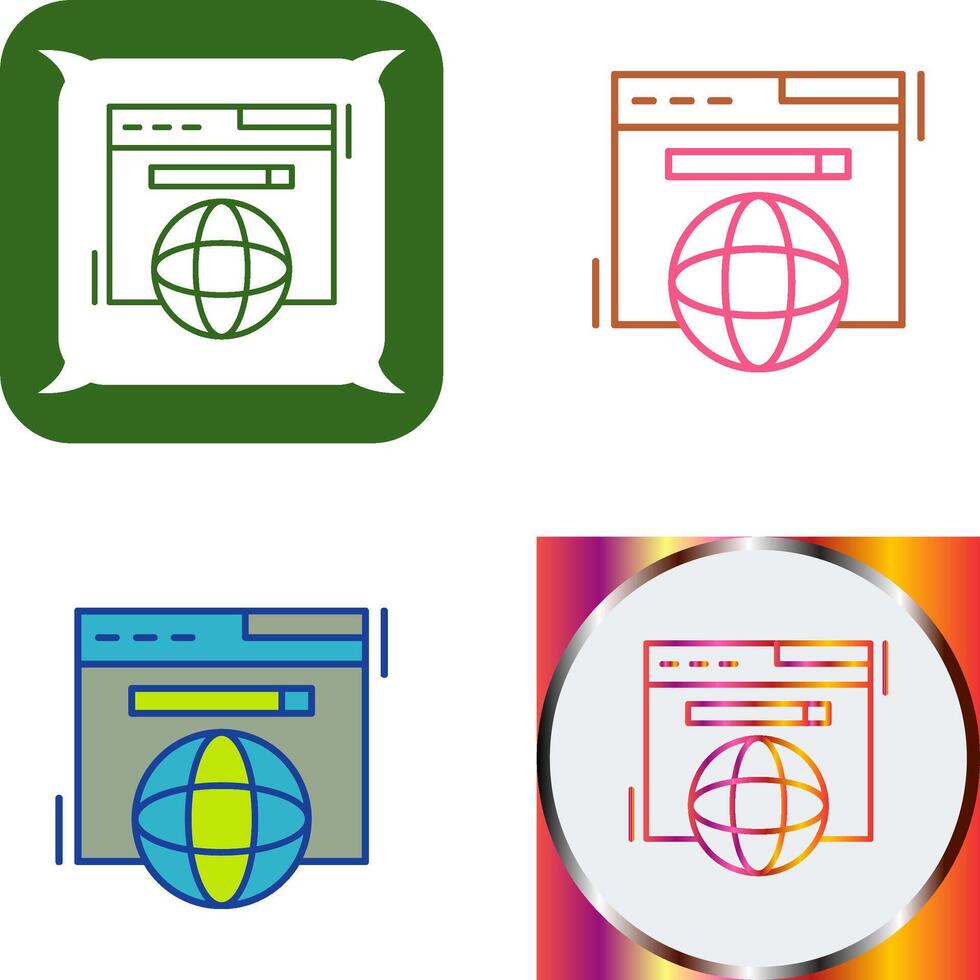 Browser Icon Design vector