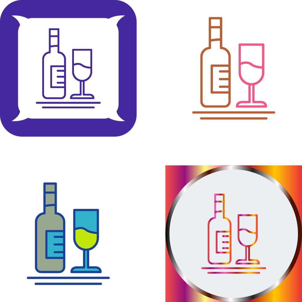 White Wine Icon Design vector