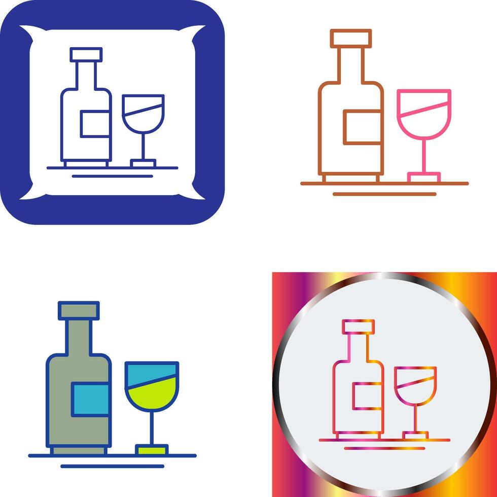 Wine Bottle Icon Design vector