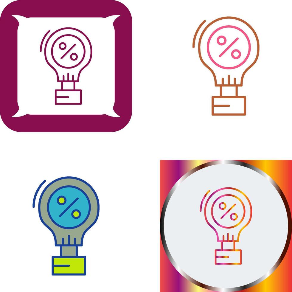 Hot Airballon Icon Design vector
