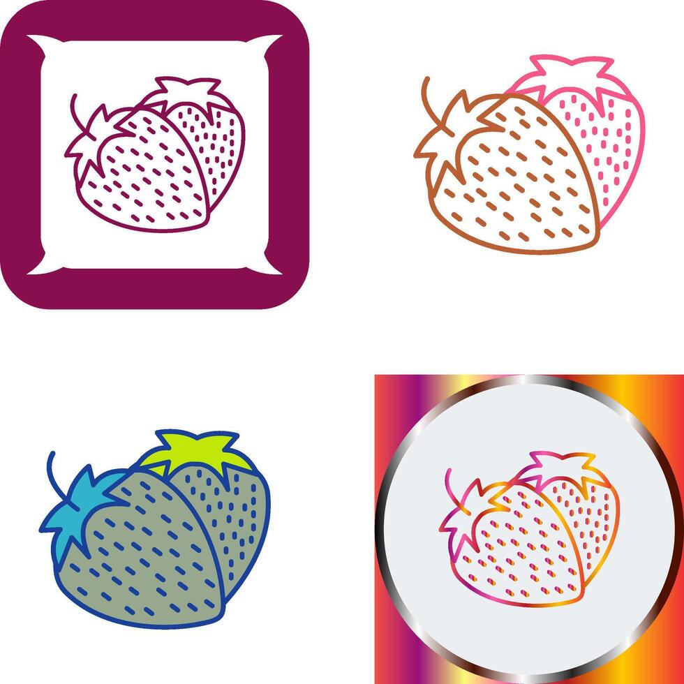 Strawberry Icon Design vector