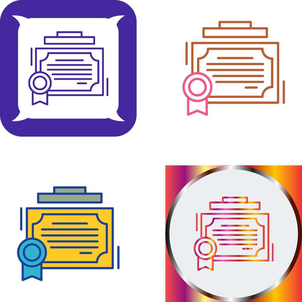 Certificate Icon Design vector