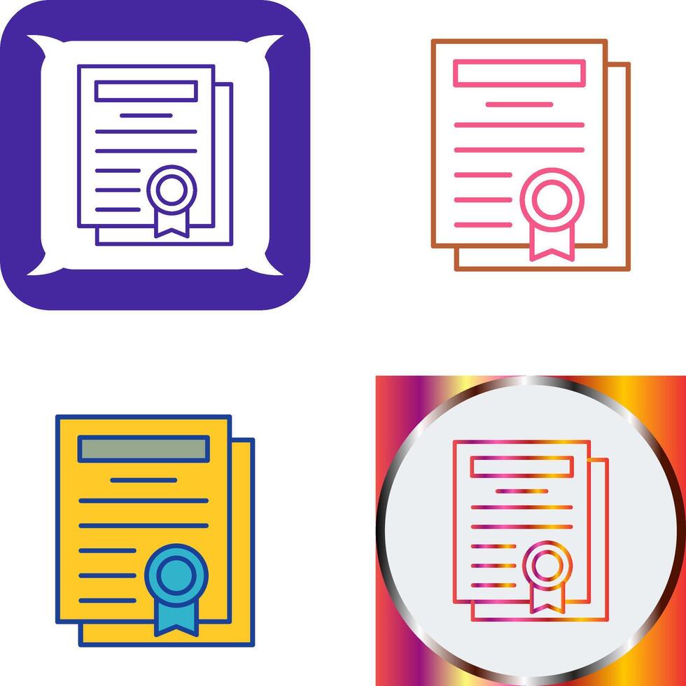 Diploma Icon Design vector