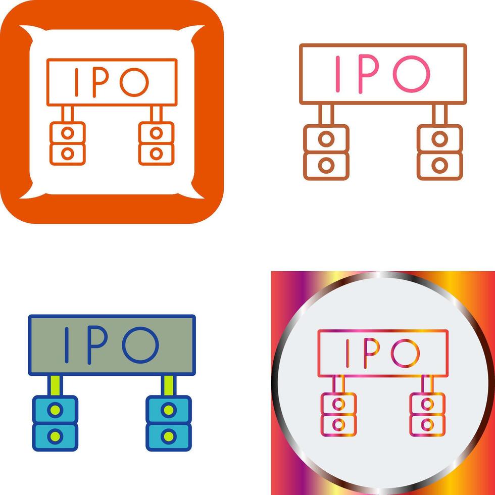 Ipo Icon Design vector