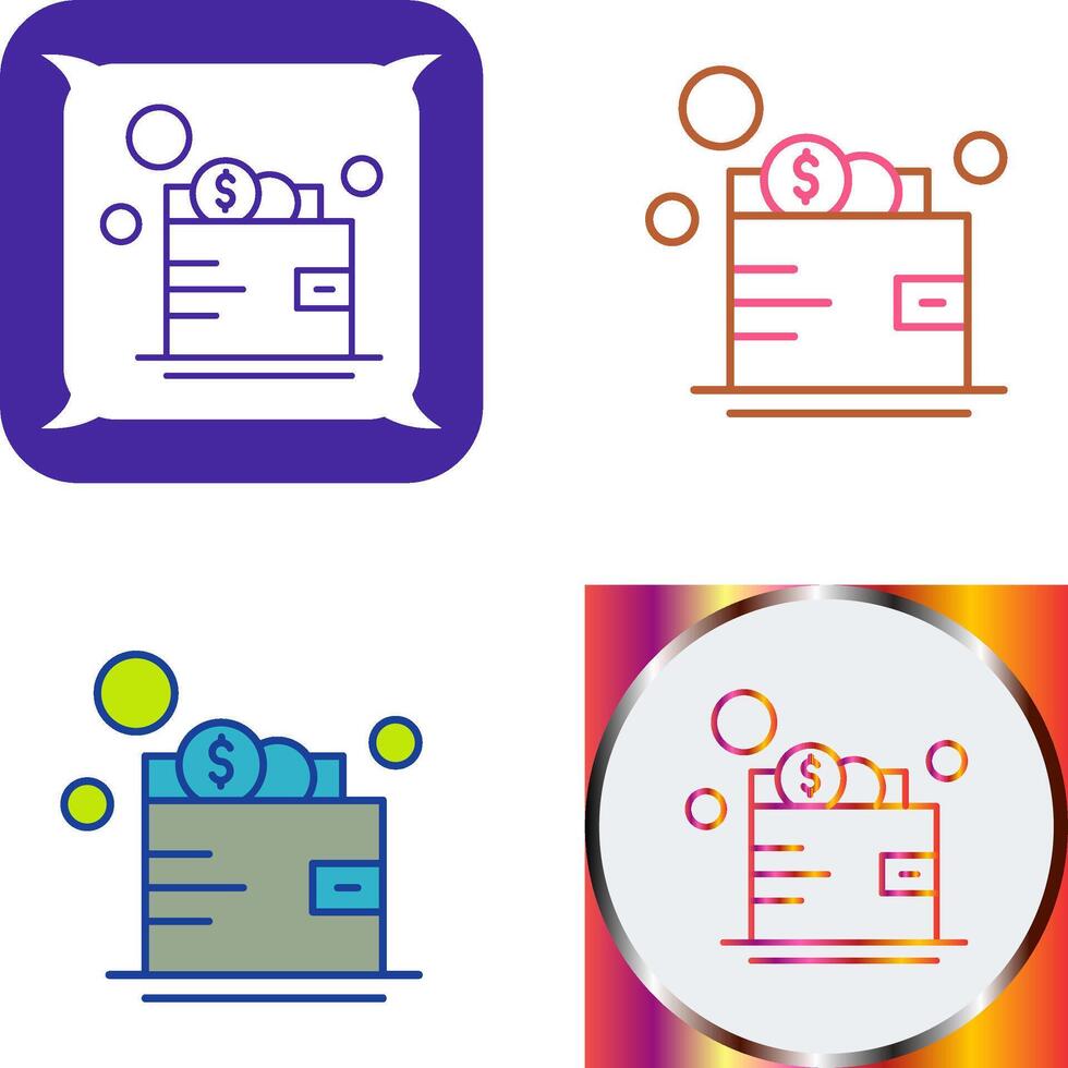 Wallet Icon Design vector