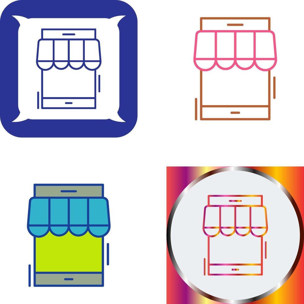 Online Shop Icon Design vector