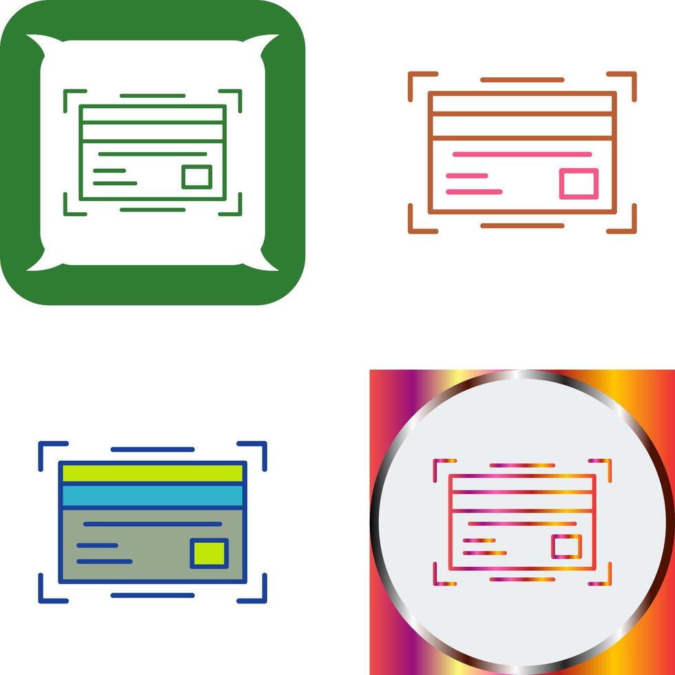 Credit Card Icon Design vector