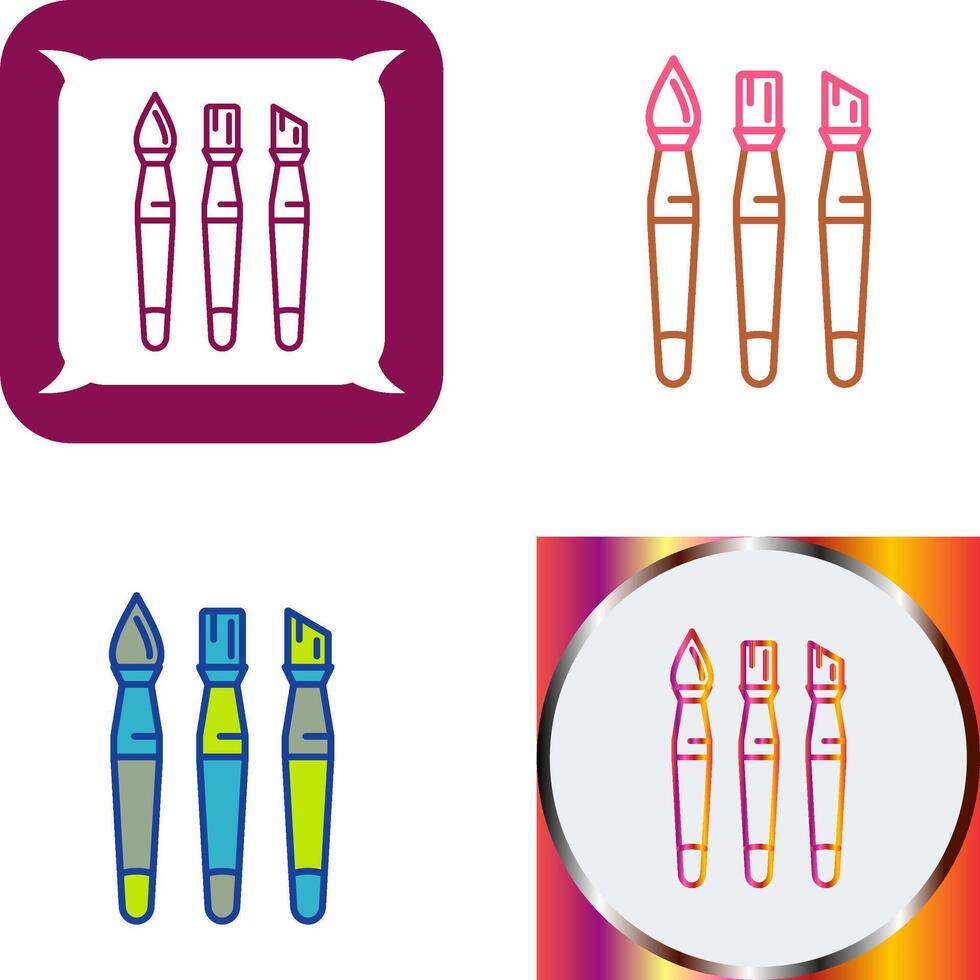 Brushes Icon Design vector