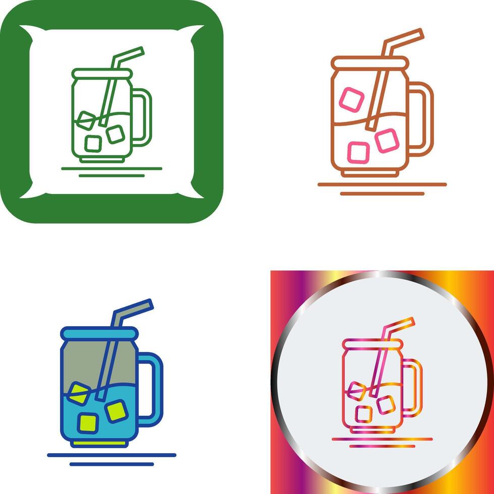 Iced Tea Icon Design vector