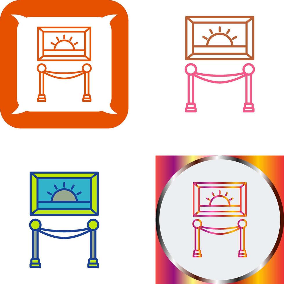Painting Exhibit Icon Design vector