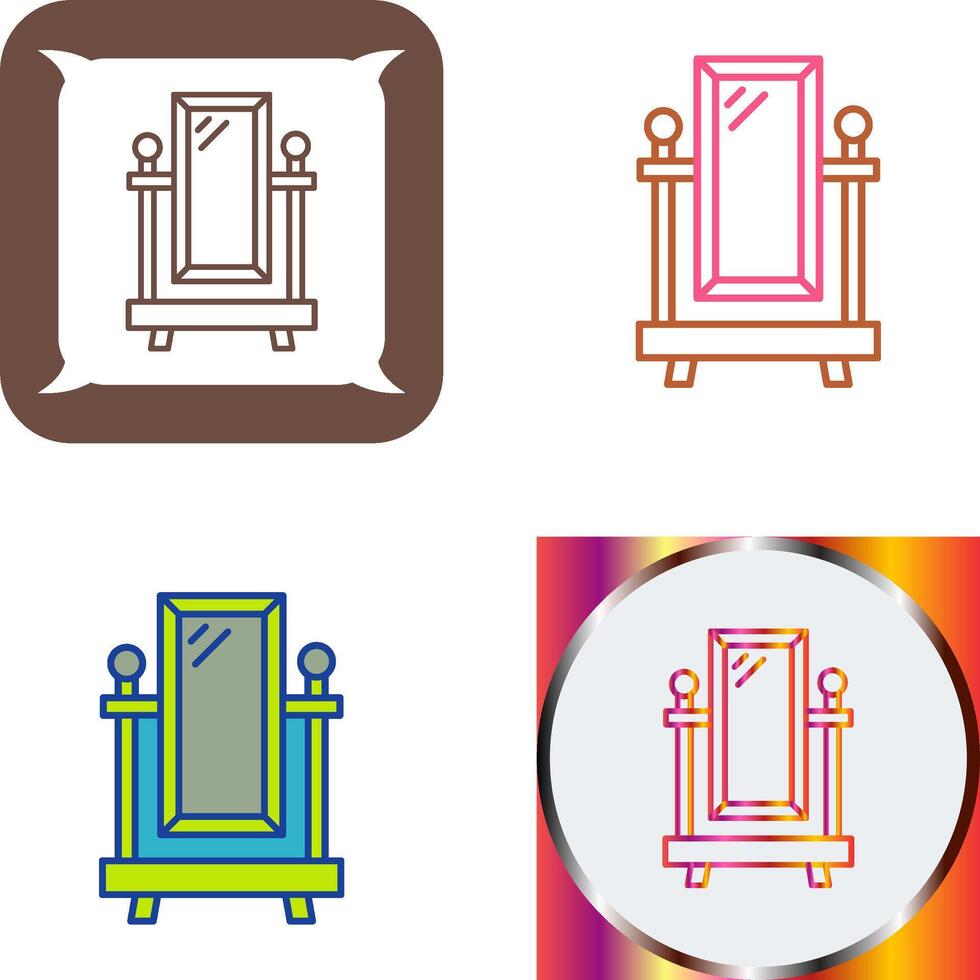 Floor Mirror Icon Design vector