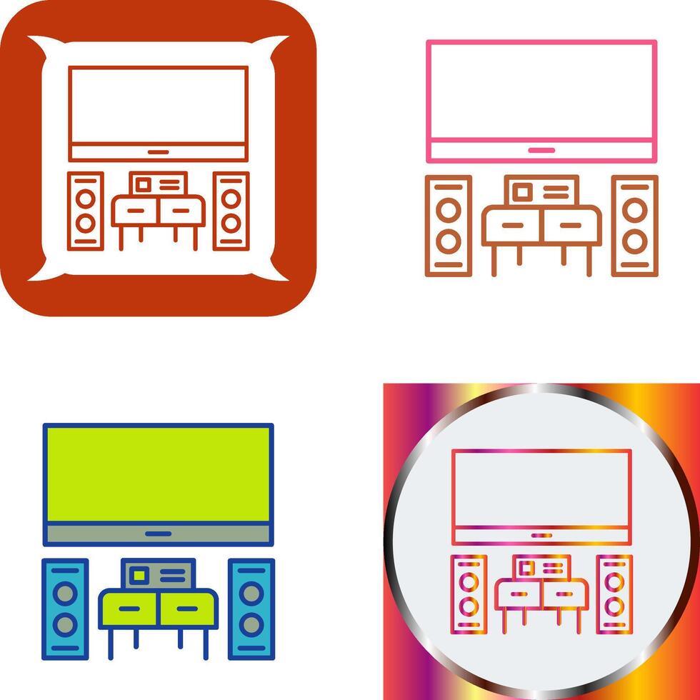 Home Theater Icon Design vector