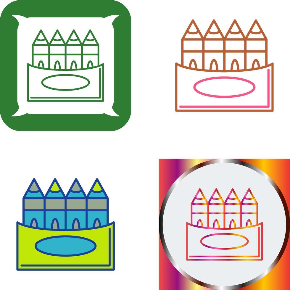 Crayons Icon Design vector
