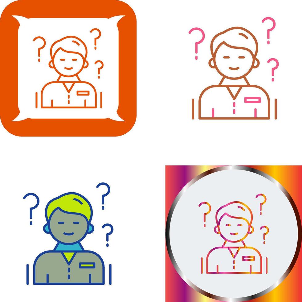 Confuse Icon Design vector
