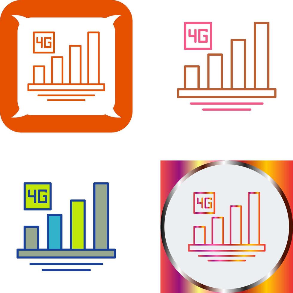 4G Icon Design vector