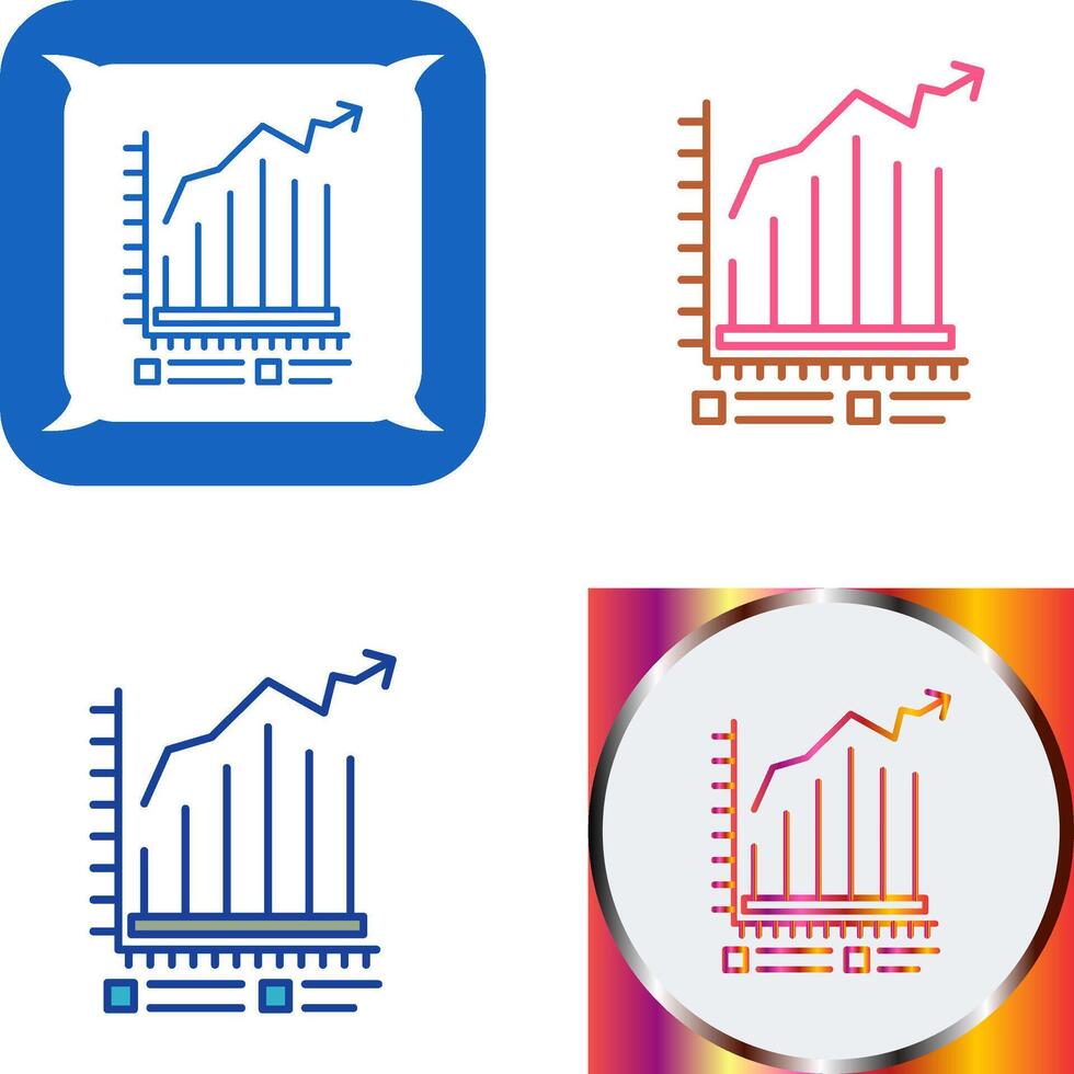 Bar Chart Icon Design vector