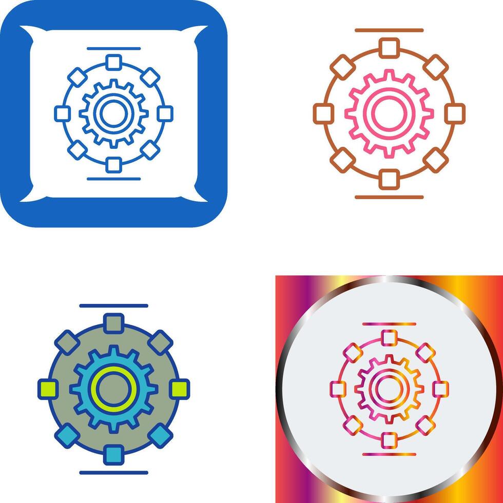 Automated Process Icon Design vector
