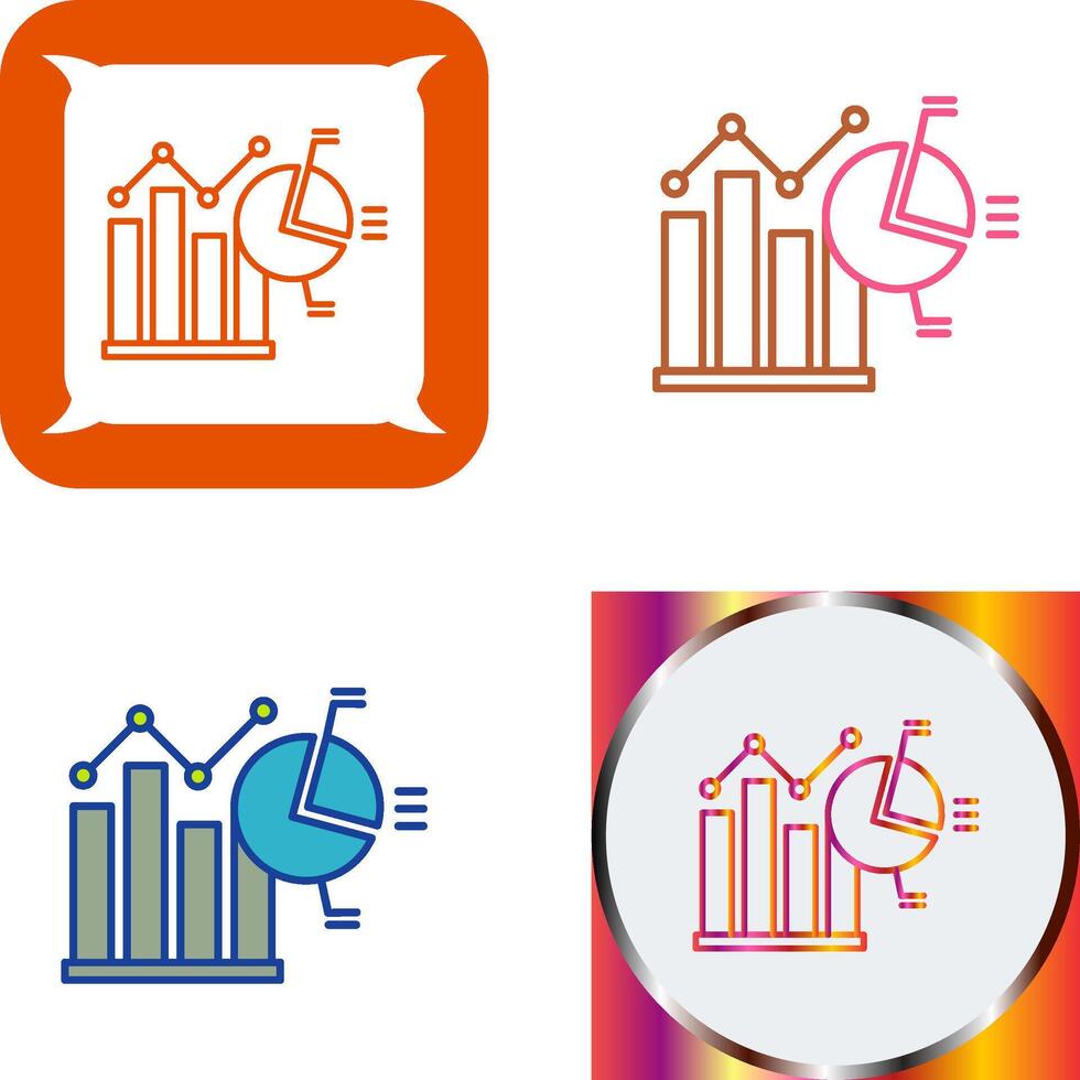 Bar Chart Icon Design vector