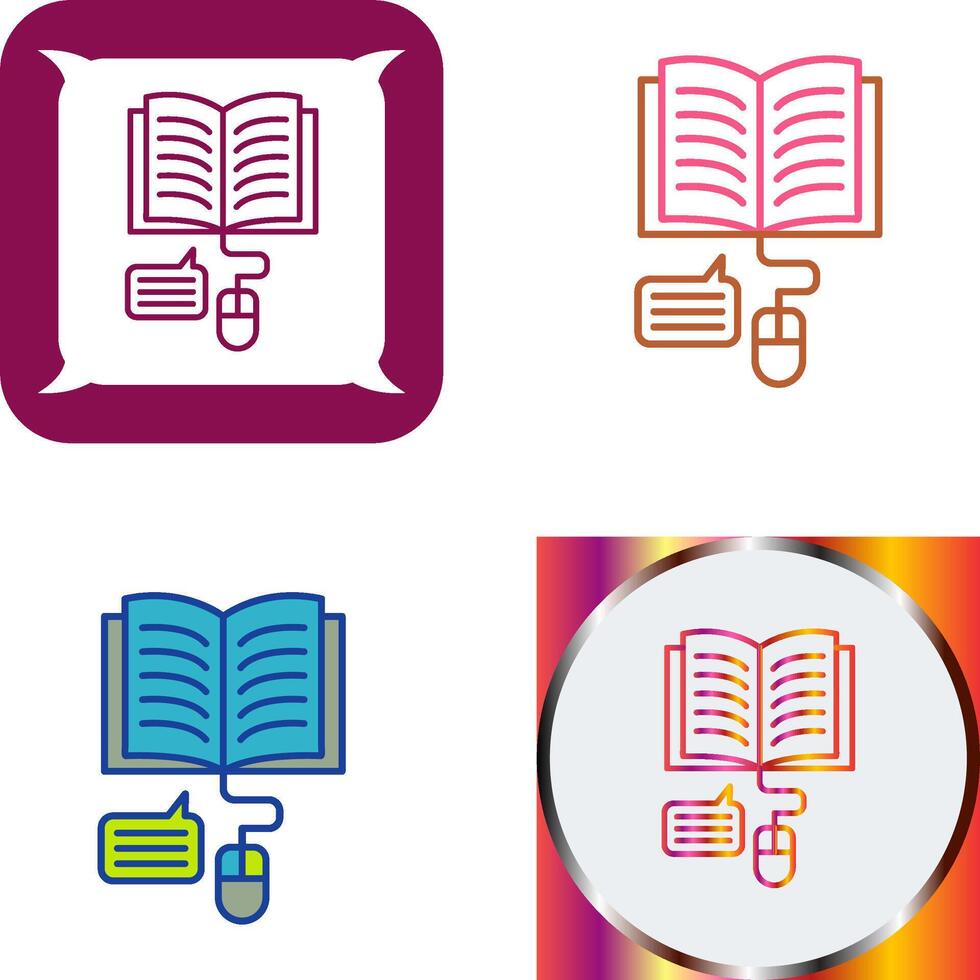 Online Learning Icon Design vector