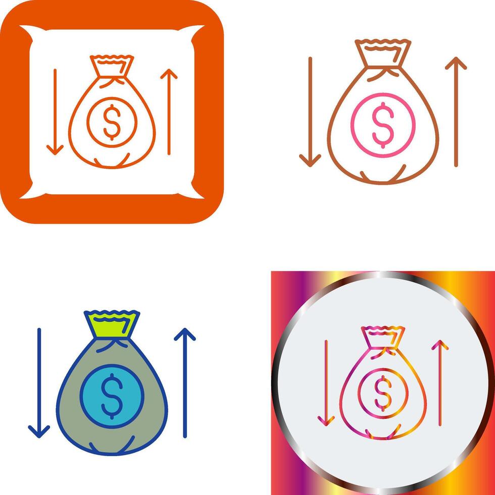 Money Bag Icon Design vector
