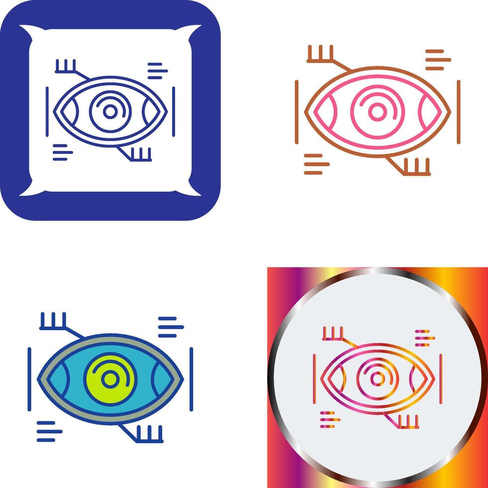 Eye Recongnition Icon Design vector