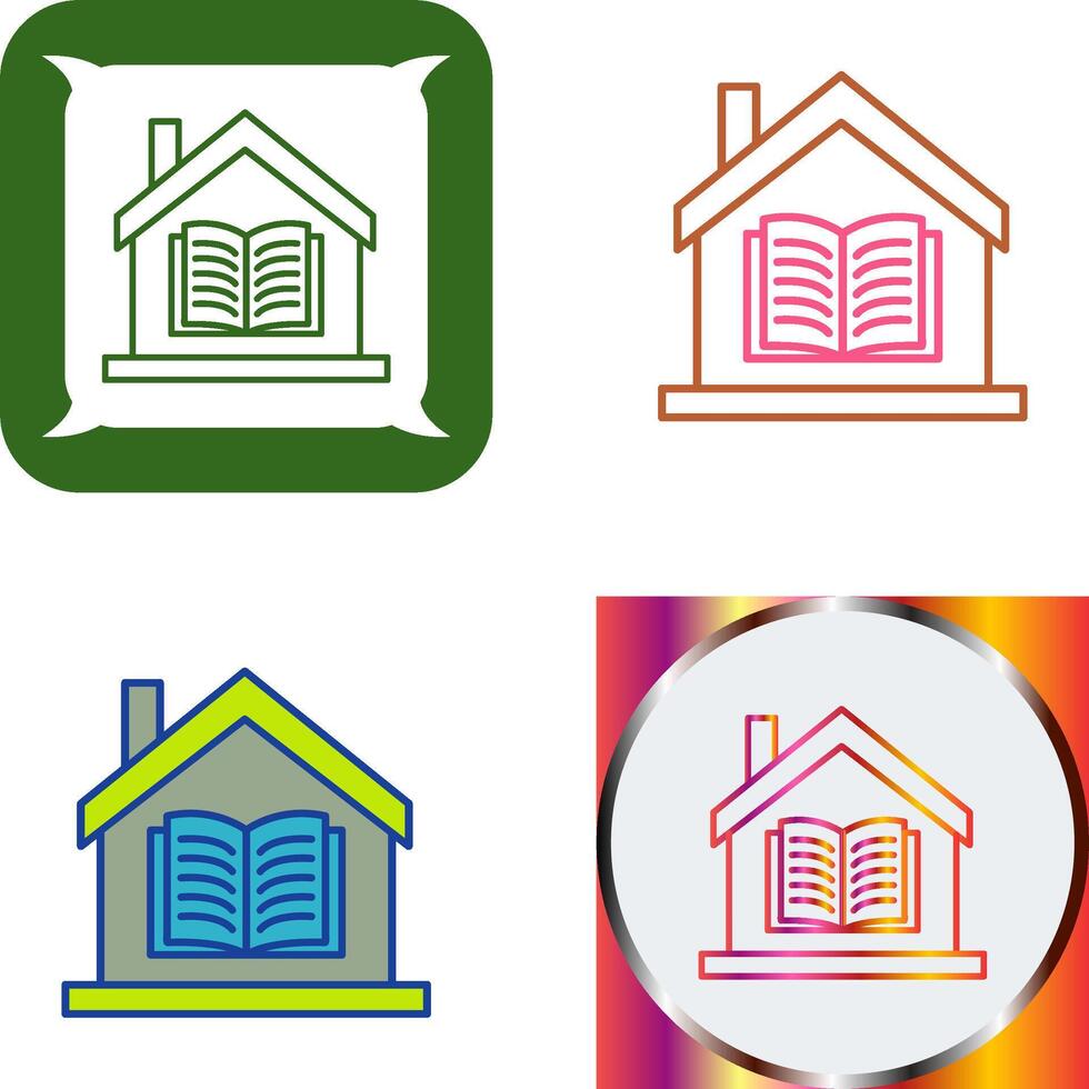 Homeschooling Icon Design vector