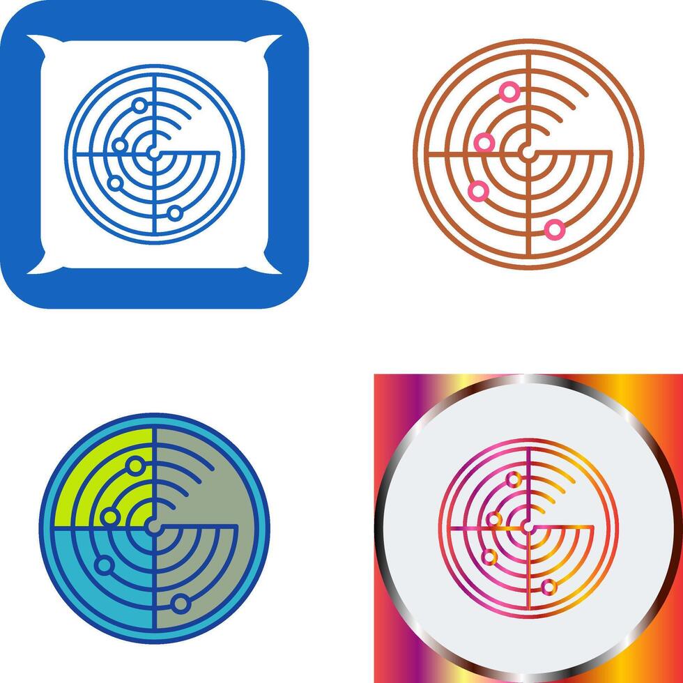 Radar Icon Design vector