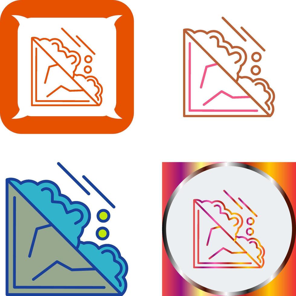 Avalanche Icon Design vector