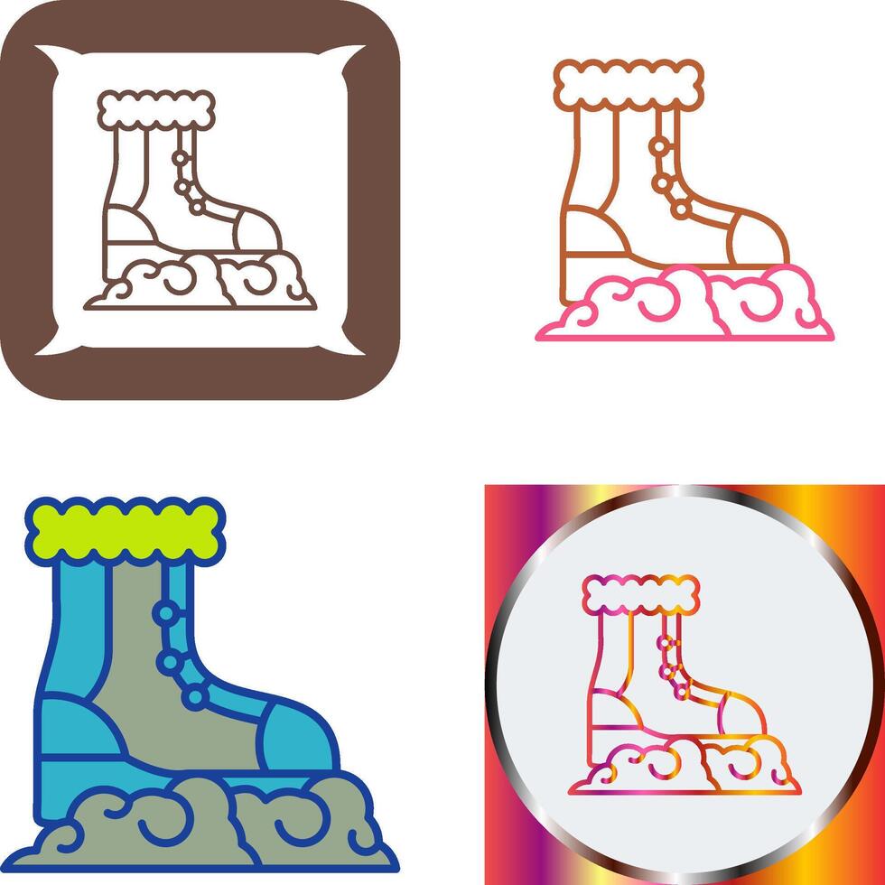 Snow Boots Icon Design vector