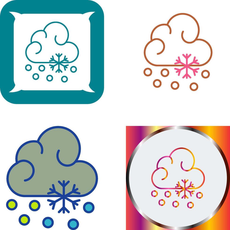 Snow Fall Icon Design vector